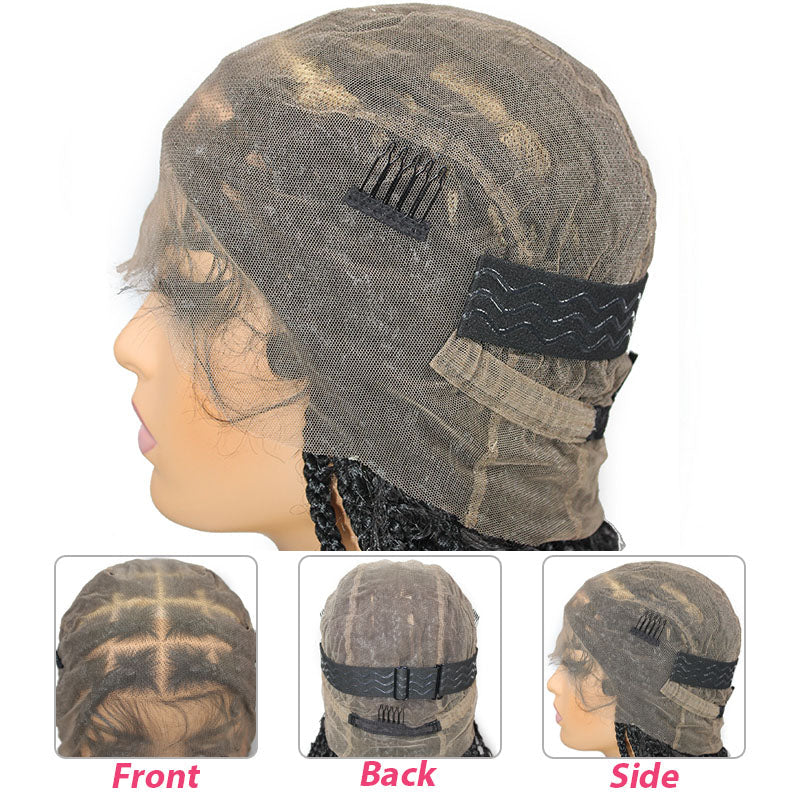 Butterfly Braided Wigs Double Full Lace Knotless Braids Wig with Baby Hair