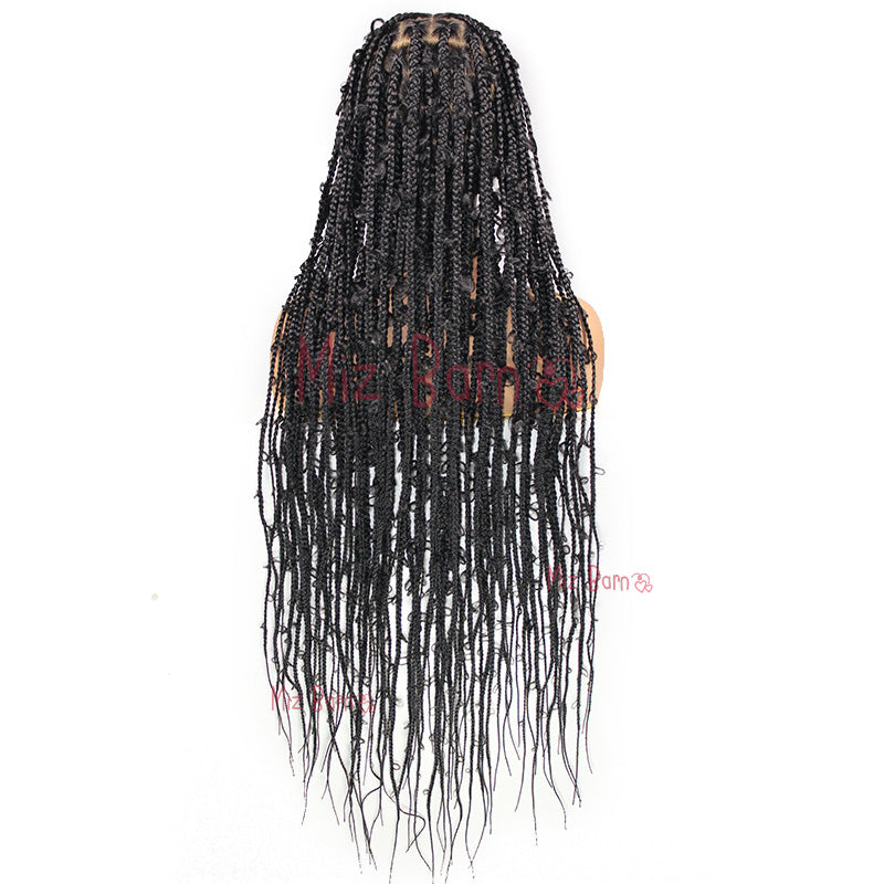 Butterfly Braided Wigs Double Full Lace Knotless Braids Wig with Baby Hair