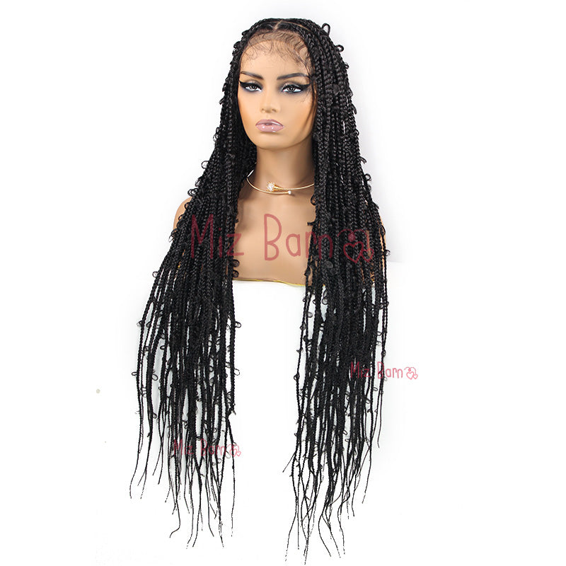 Butterfly Braided Wigs Double Full Lace Knotless Braids Wig with Baby Hair