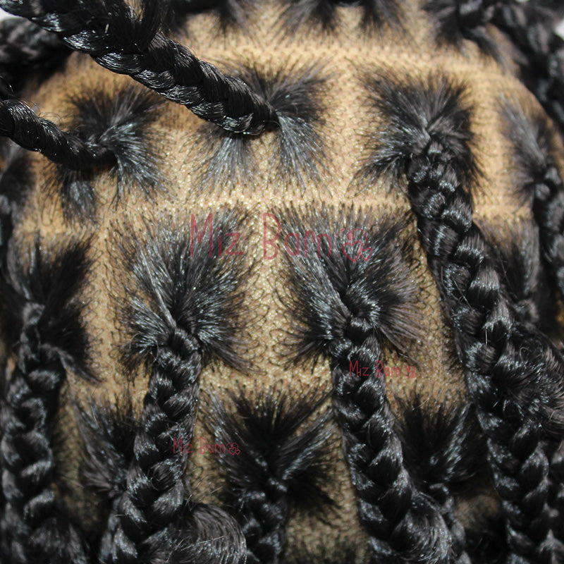 Butterfly Braided Wigs Double Full Lace Knotless Braids Wig with Baby Hair