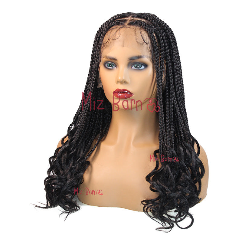 18" Full Lace Front Wigs Braided Wigs Synthetic Wigs
