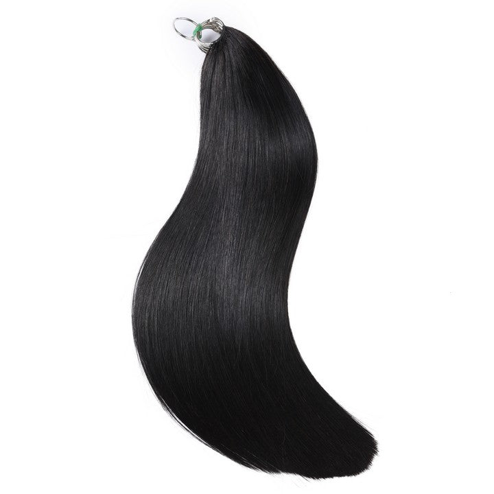 Natural Black Nano Ring Tip Human Hair Extensions-22Inch