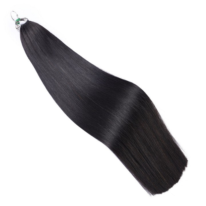 Natural Black Nano Ring Tip Human Hair Extensions-22Inch