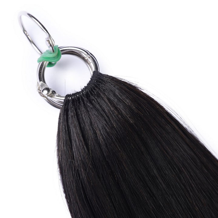 Natural Black Nano Ring Tip Human Hair Extensions-22Inch