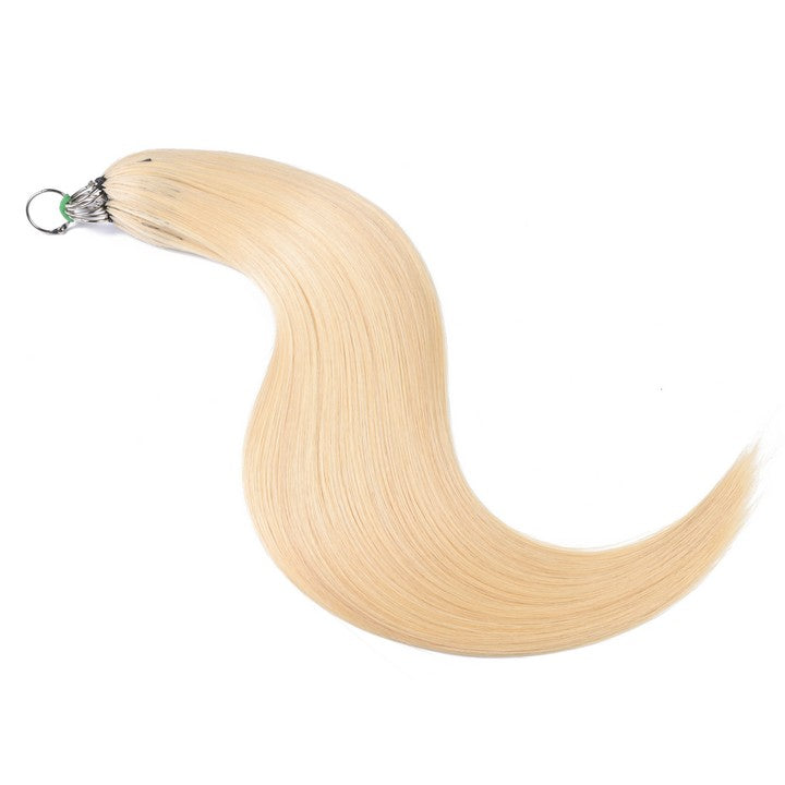 Honey Blonde Nano Ring Tip Human Hair Extensions-22Inch