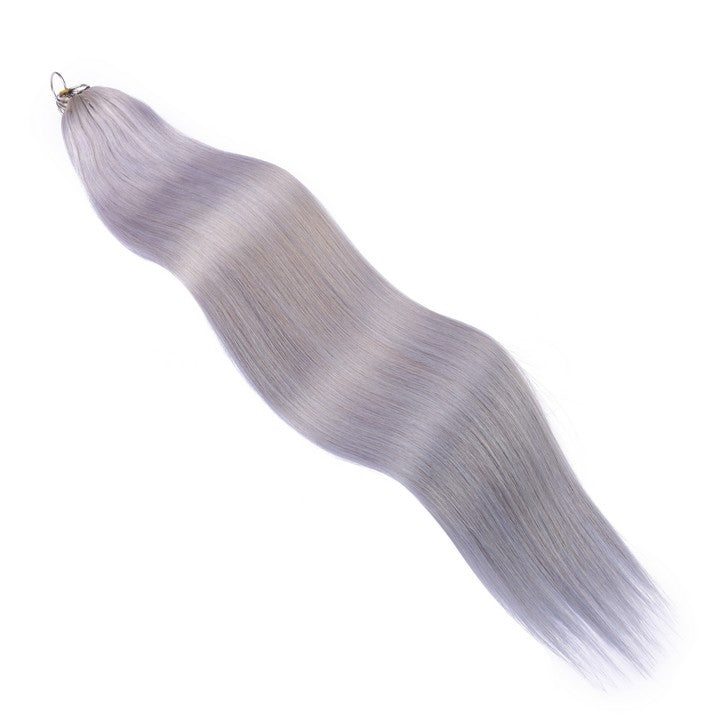Gray Nano Ring Tip Human Hair Extensions-22Inch