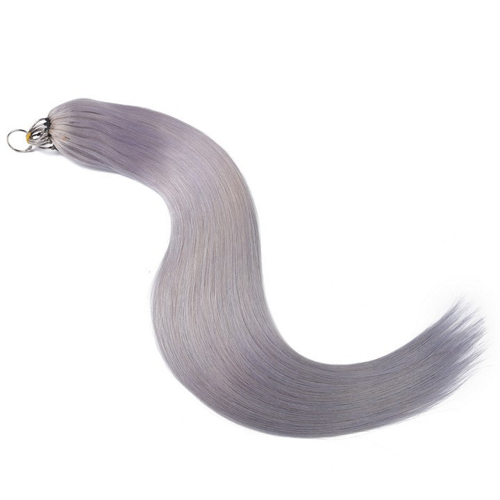 Gray Nano Ring Tip Human Hair Extensions-22Inch