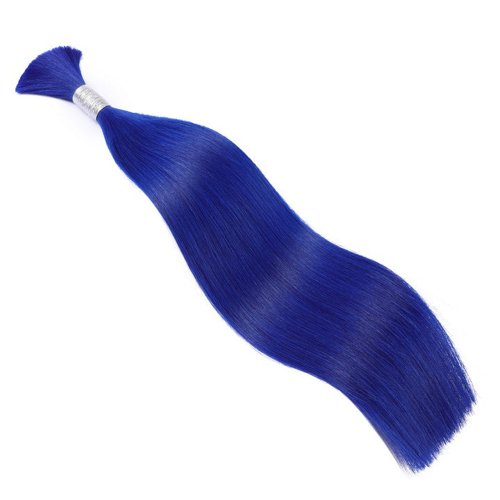 Blue Wet & Wavy Bulk Hair Extensions for Braiding