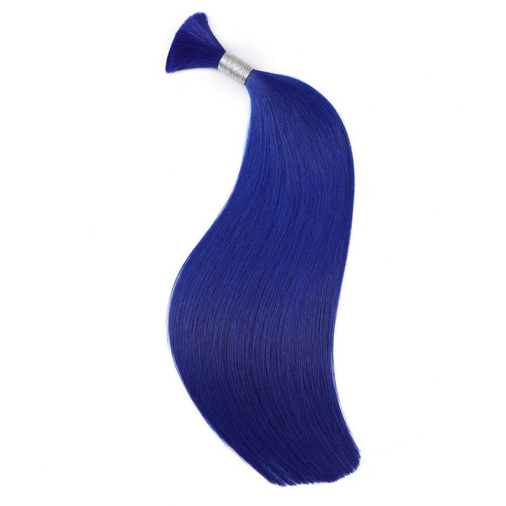 Blue Wet & Wavy Bulk Hair Extensions for Braiding