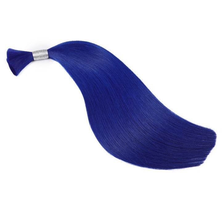 Blue Wet & Wavy Bulk Hair Extensions for Braiding