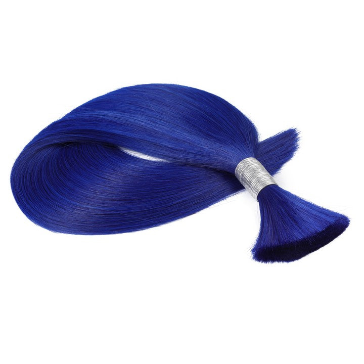 Blue Wet & Wavy Bulk Hair Extensions for Braiding