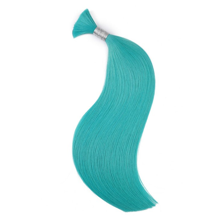 Light Green Wet & Wavy Bulk Hair Extensions for Braiding