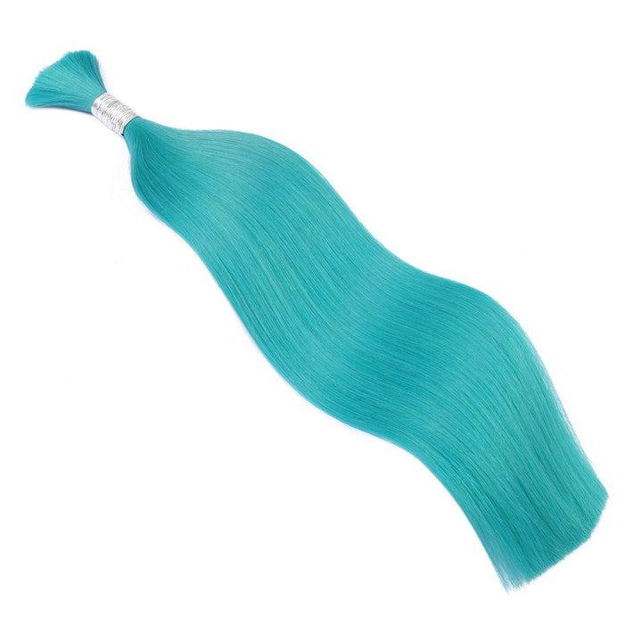 Light Green Wet & Wavy Bulk Hair Extensions for Braiding