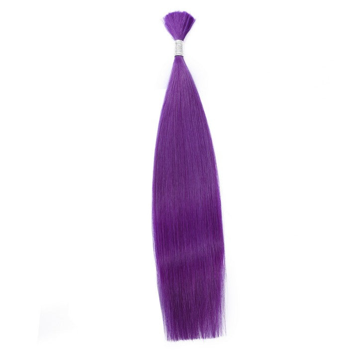 Dark Purple Wet & Wavy Bulk Hair Extensions for Braiding