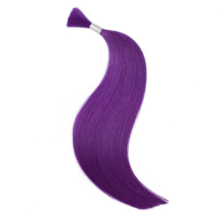 Dark Purple Wet & Wavy Bulk Hair Extensions for Braiding