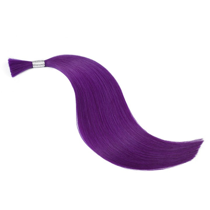 Dark Purple Wet & Wavy Bulk Hair Extensions for Braiding