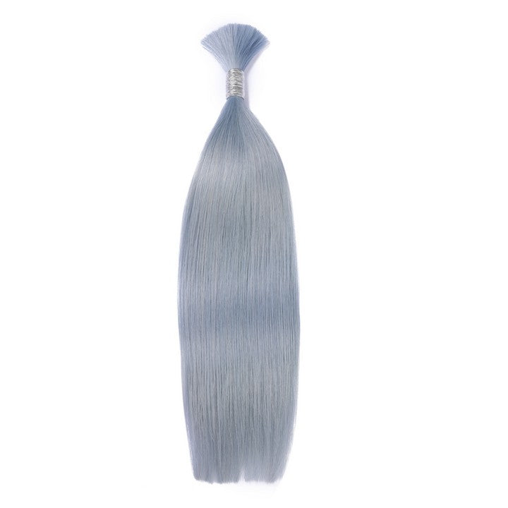 Gray Wet & Wavy Bulk Hair Extensions for Braiding