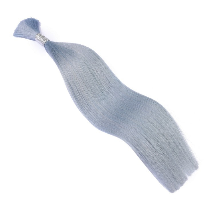 Gray Wet & Wavy Bulk Hair Extensions for Braiding