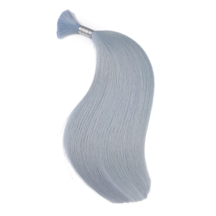 Gray Wet & Wavy Bulk Hair Extensions for Braiding