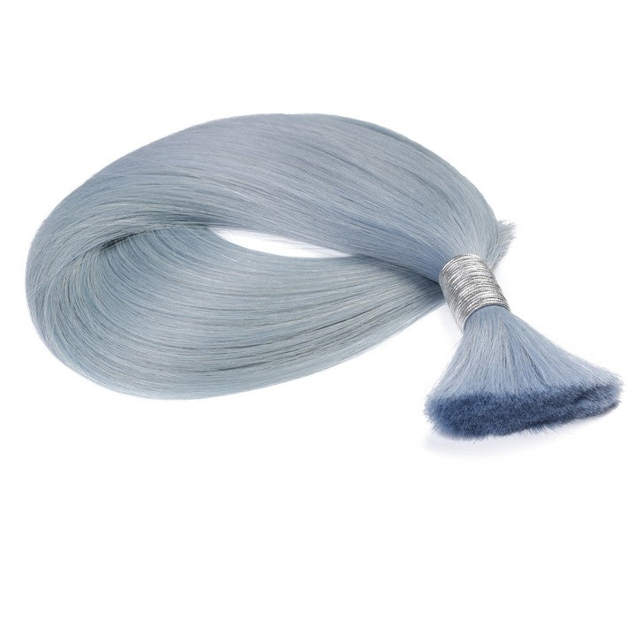 Gray Wet & Wavy Bulk Hair Extensions for Braiding