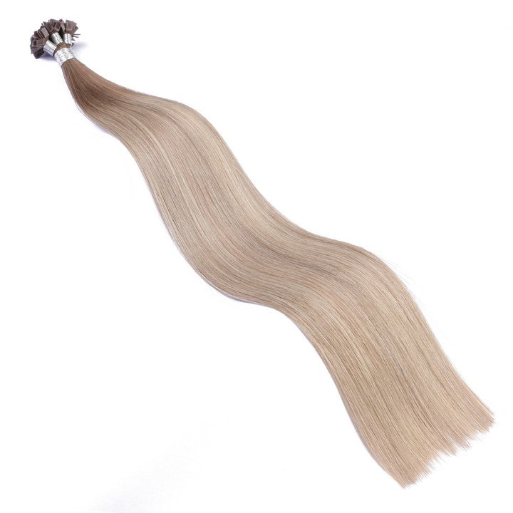 Lightest Brown(#TM) Flat Tip Hair Extensions-22Inch