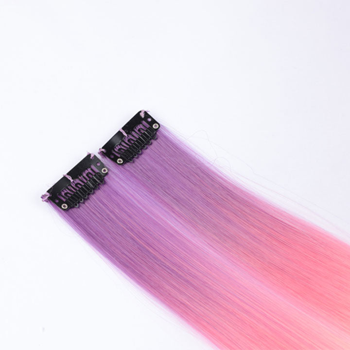 Rainbow Color Ombre Clip In Hair Extensions