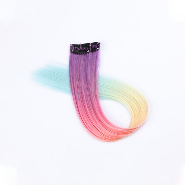 Rainbow Color Ombre Clip In Hair Extensions