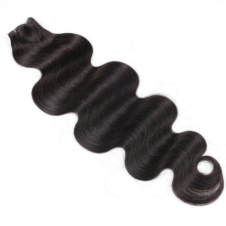 Natural Black Double Weft Sew In Hair Extensions