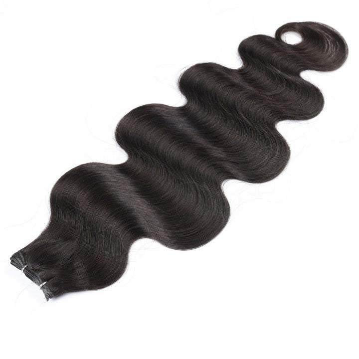 Natural Black Double Weft Sew In Hair Extensions
