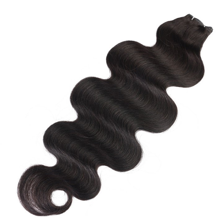 Natural Black Double Weft Sew In Hair Extensions