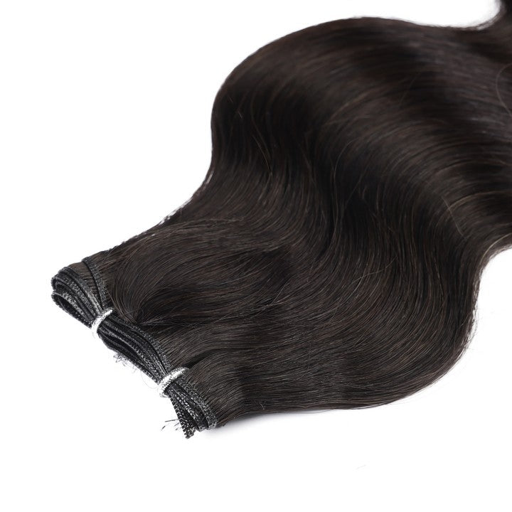 Natural Black Double Weft Sew In Hair Extensions