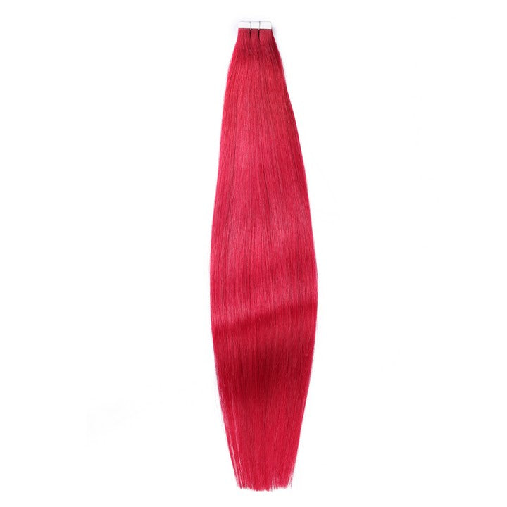 Red Tape In Human Hair Extensions-20Inch