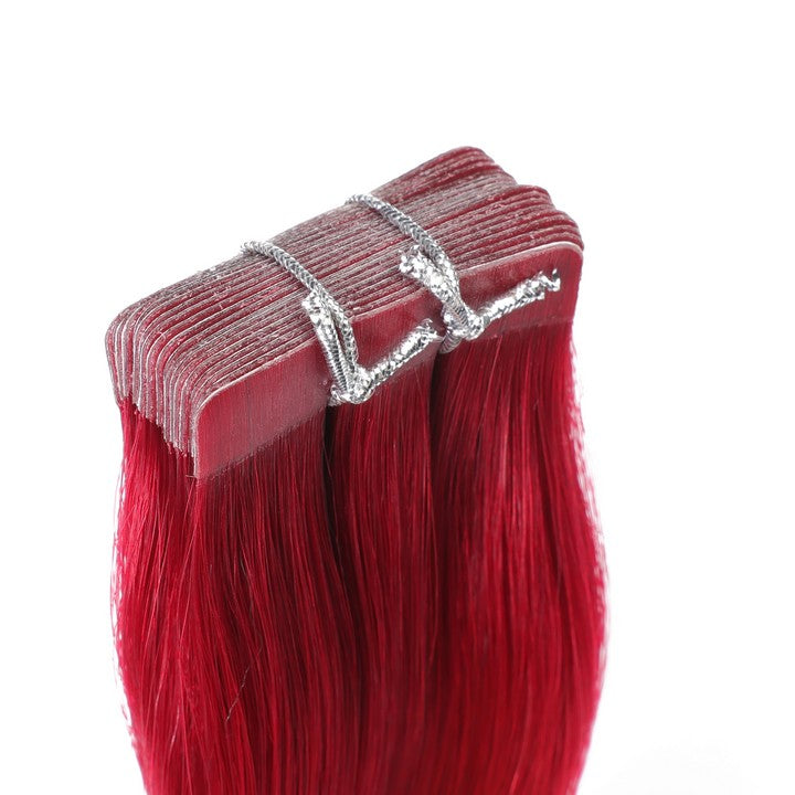 Red Tape In Human Hair Extensions-20Inch