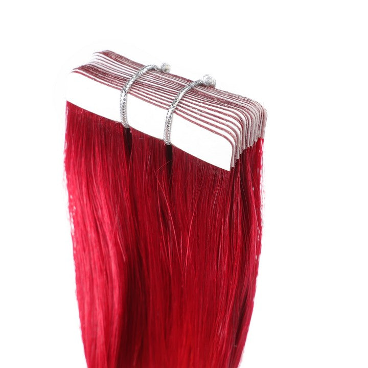 Red Tape In Human Hair Extensions-20Inch