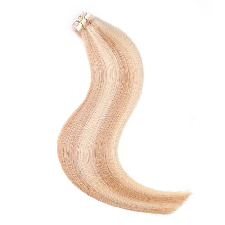 Honey Blonde #16/613 Tape In Human Hair Extensions-20Inch