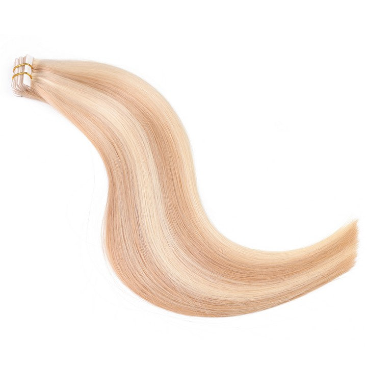 Honey Blonde #16/613 Tape In Human Hair Extensions-20Inch