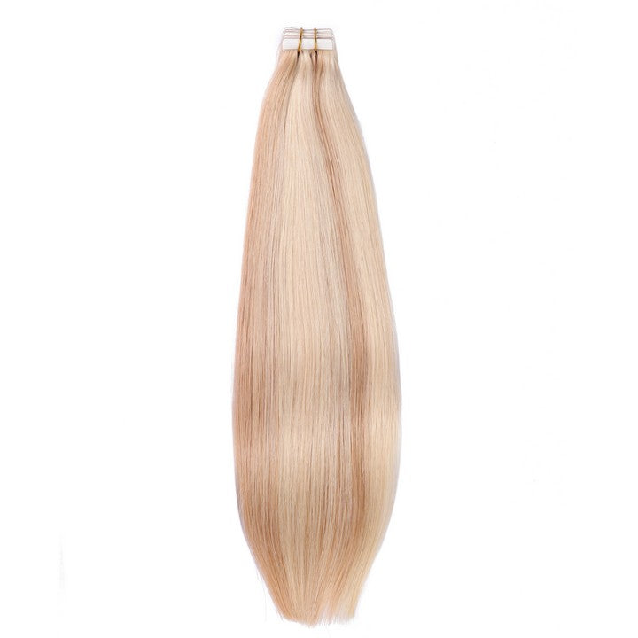 Honey Blonde #16/613 Tape In Human Hair Extensions-20Inch