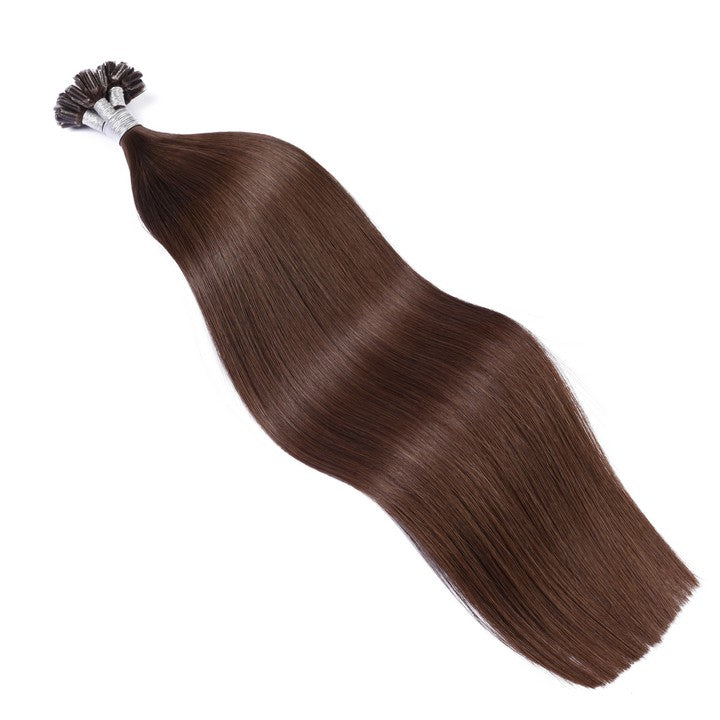 Dark Brown #4 U Tip Hair Extensions-20Inch