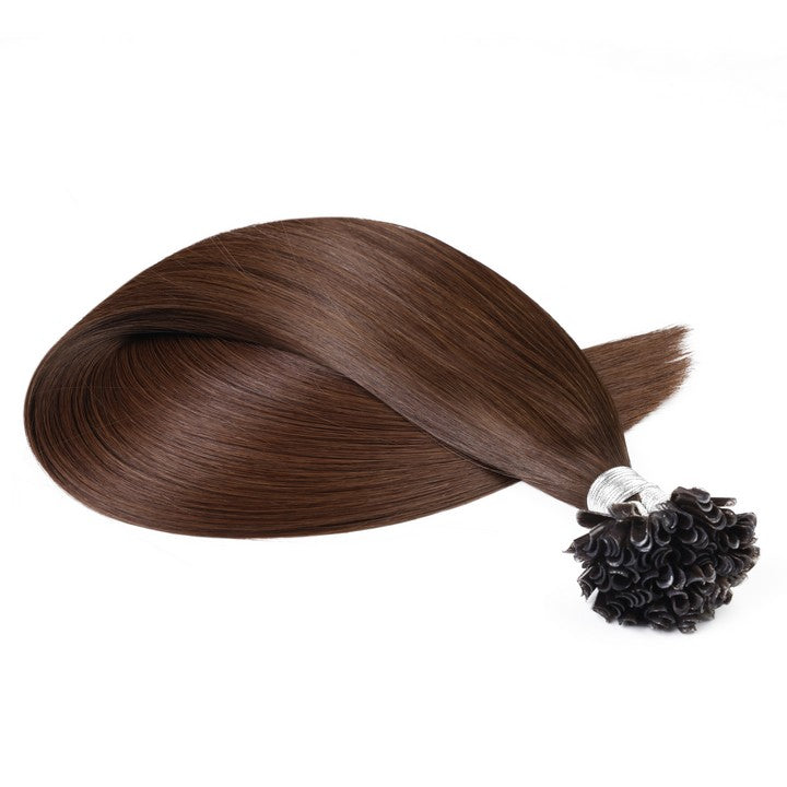 Dark Brown #4 U Tip Hair Extensions-20Inch