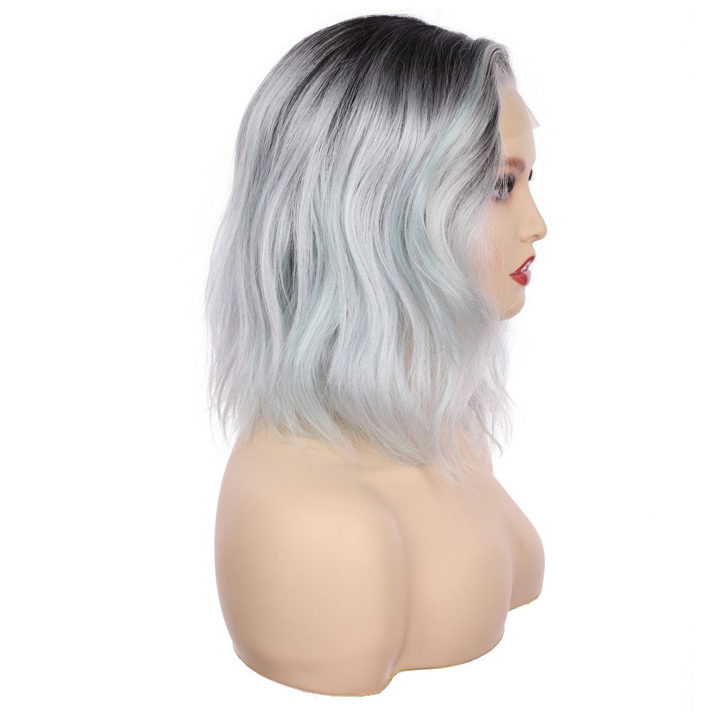 Body Wave Synthetic Bob Wig-Black Mix Gray