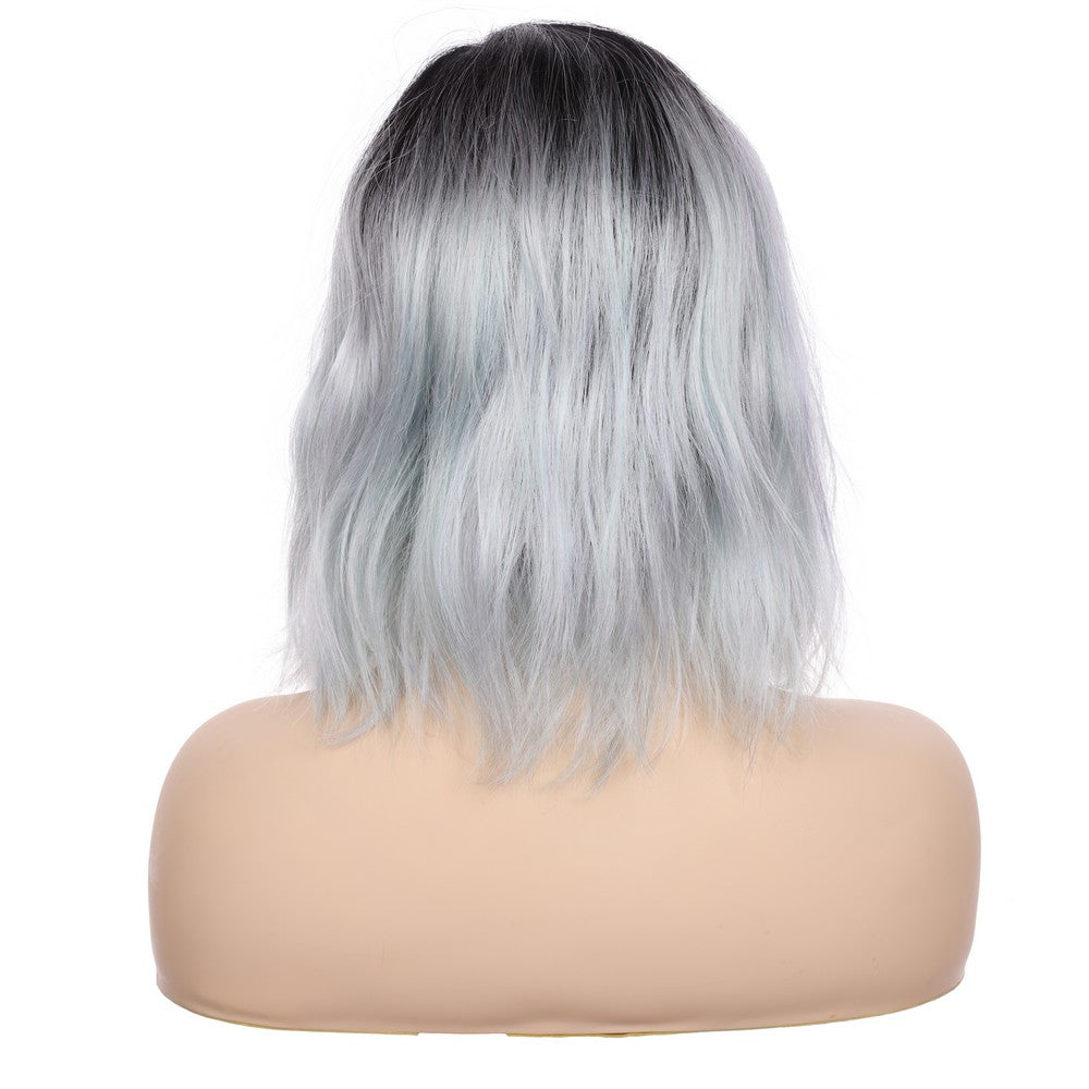 Body Wave Synthetic Bob Wig-Black Mix Gray