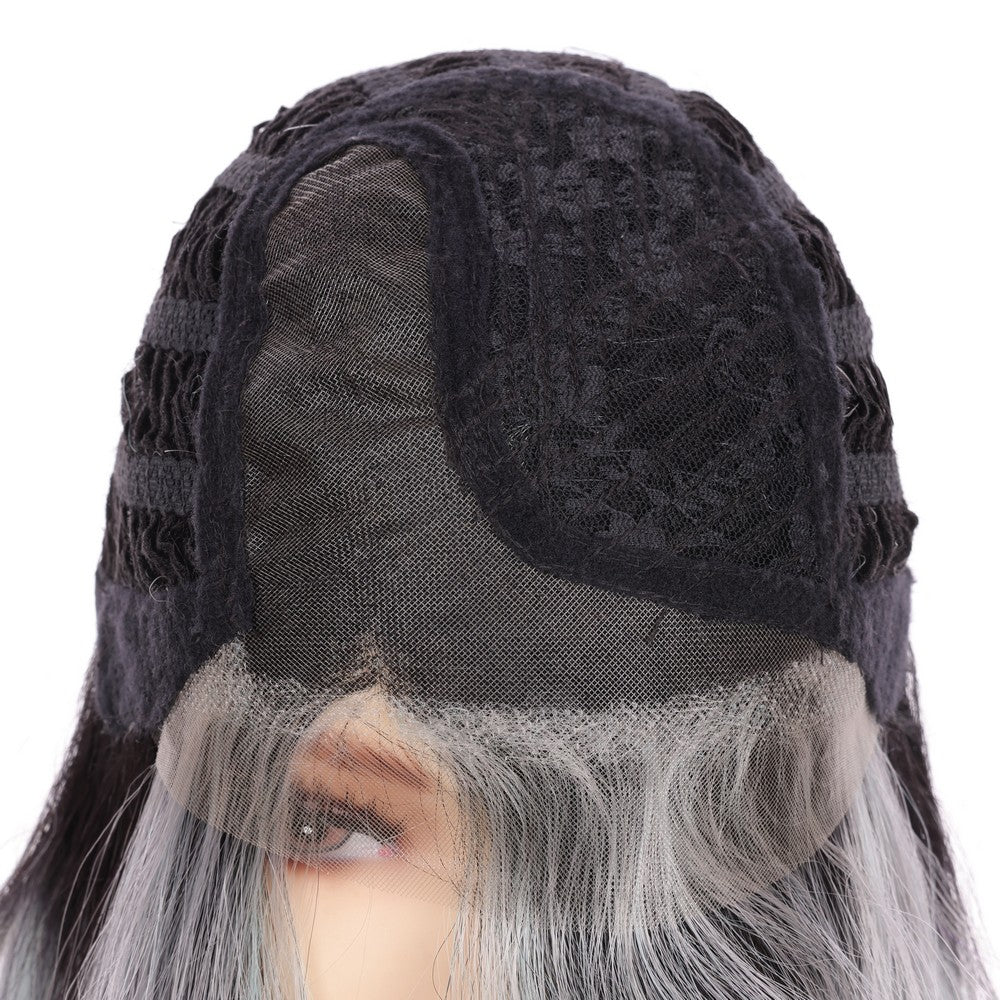 Body Wave Synthetic Bob Wig-Black Mix Gray