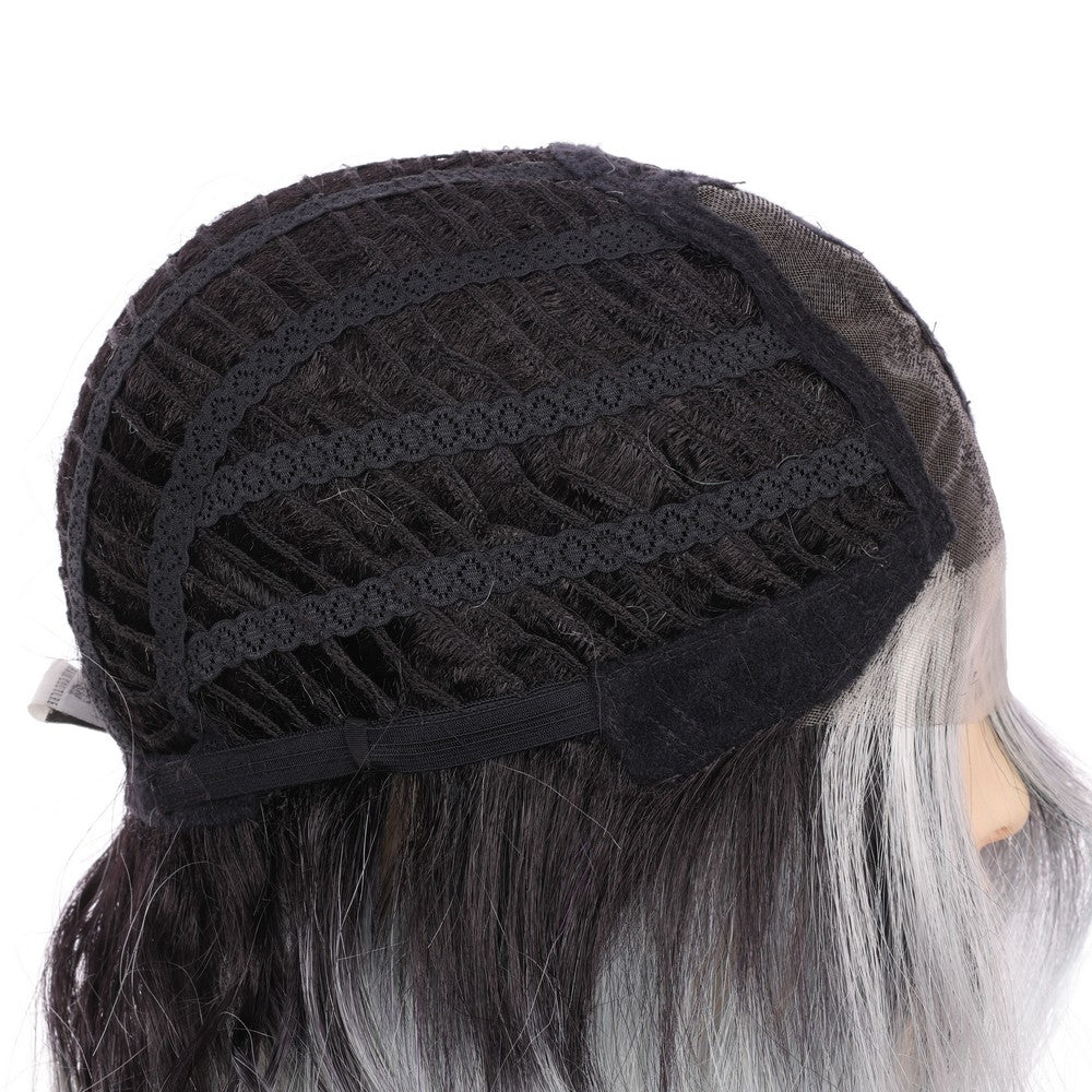 Body Wave Synthetic Bob Wig-Black Mix Gray