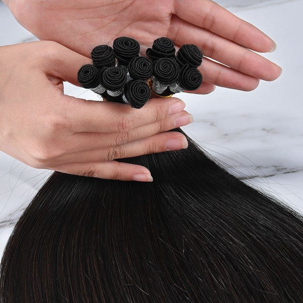 Natural Remy Hand Tied Hair Weft