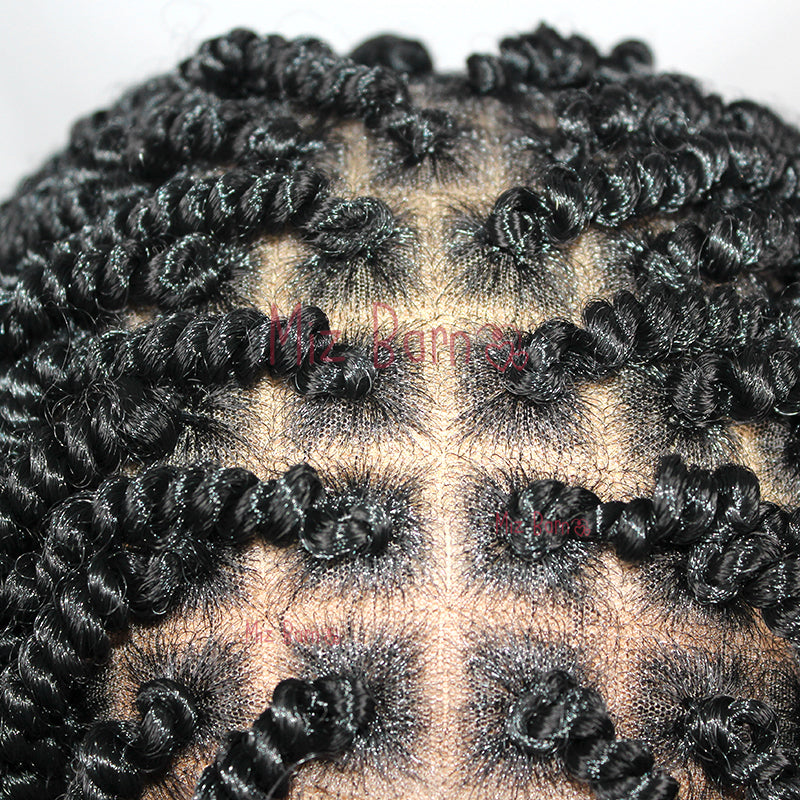 Short 12 Inch Braided Full Lace Front Wigs Synthetic Braided Wig