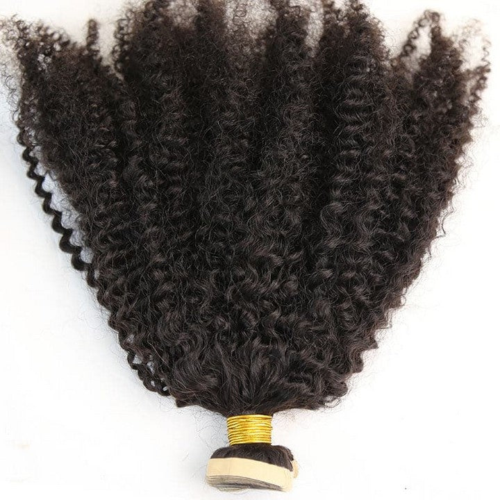 Natural Color Afro Kinky Coily Tape In Hair Extension