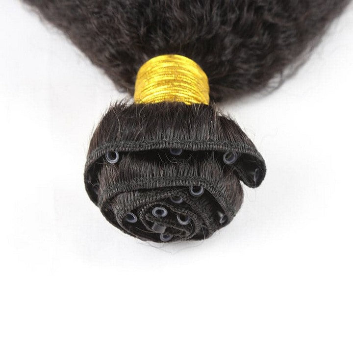 Kinky Straight Microlink Weft Hair Extensions