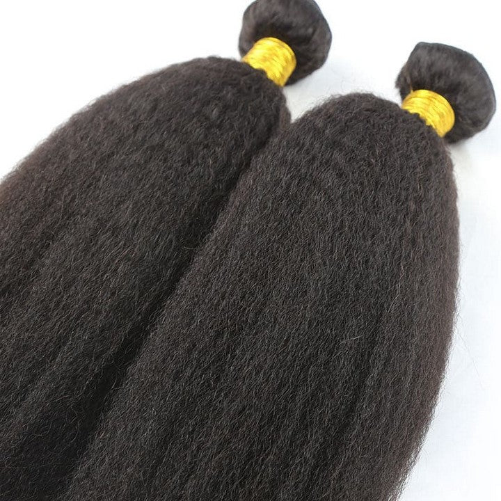 Kinky Straight Microlink Weft Hair Extensions