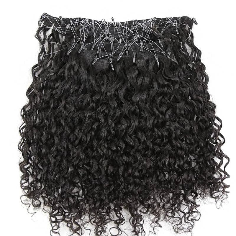 Water Wave Pre-looped Microlink Weft Hair Extensions