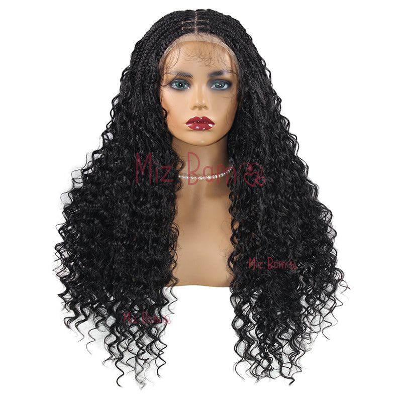 Bohemia Synthetic Full Lace Braided Wig for African Women 24 Inch